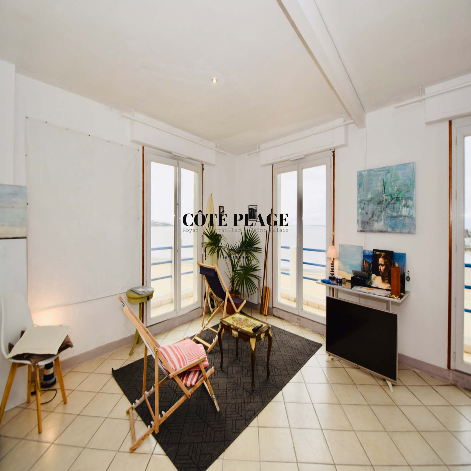 vente ROYAN, APPARTEMENT 55M2, T2, PLEINE VUE MER Côté Plage Immobilier